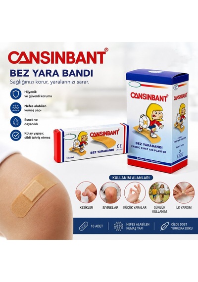 Cansın Bez Yara Bantı 10 Adet Bandı - 30'li Paket
