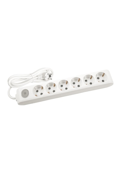 Viko Multi-let 6'lı Grup Priz Anahtarlı Topraklı Çocuk Korumalı 1 Metre Beyaz - 90117601