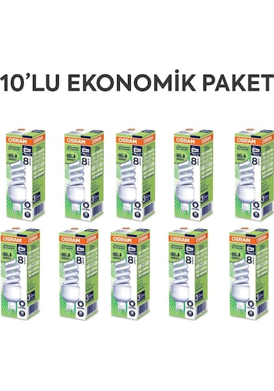 Osram 10 Adet G9 Duylu 5W 2700K Gün Işığı Tasarruflu Ampul