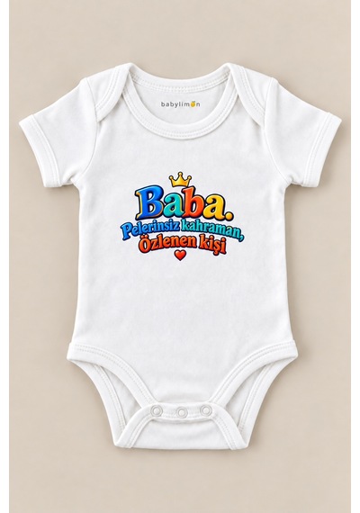 Babylimon Baba. Pelerinsiz Kahraman, Özlenen Kişi Beyaz Kısa Kollu Çıtçıtlı Bebek Zıbını Beyaz - 930083927 Beyaz Babylimon Baba. Pelerinsiz Kahraman, Özlenen Kişi Beyaz Kısa Kollu Çıtçıtlı Bebek Zıbını Beyaz - 930083927 Beyaz