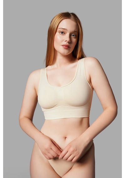 Fit Women Kalın Askılı Pedsiz Büstiyer Korsesi Seamless 5050 Ten