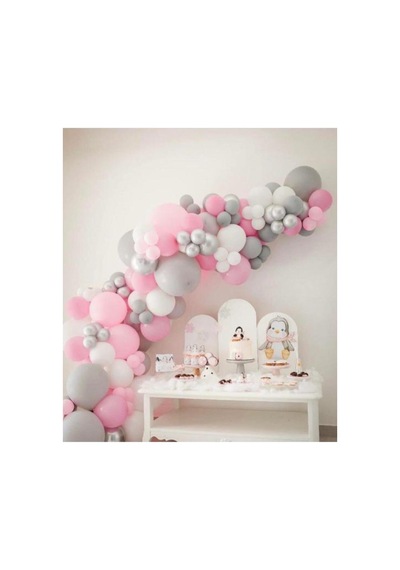Pembe Gri Beyaz Balon Zincir A