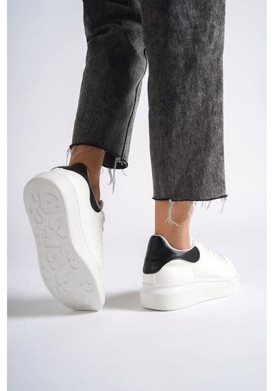 Mubiano Mbmkq200-bs Kadın Kalın Taban Beyaz/siyah Sneaker & Spor Ayakkabı Beyaz/siyah