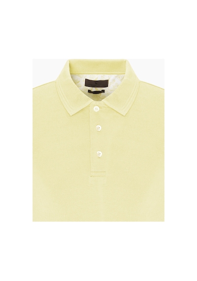 AC&Co / Altınyıldız Classics Erkek Slim Fit Dar Kesim Polo Yaka %100 Pamuk Kısa Kollu Tişört Sarı