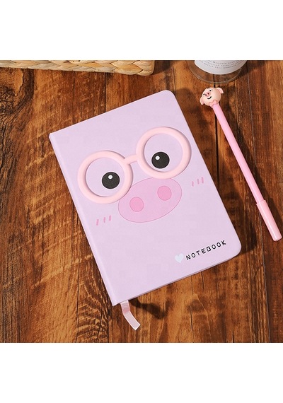 Sevimli Pembe Domuz Defter Jel Kalem Seti