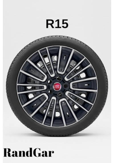Fiat Egea Urban 15 İnç Jant Kapağı 4 Adet Siyah Gri C119 Rand