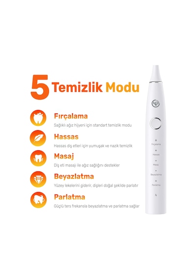 Npo Nicefeel X610-z 40000vps Şarjlı Sonic Diş Fırçası-beyaz