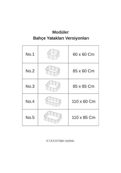 Modüler Yükseltilmiş Bahçe Yatağı Yükseltilmiş Sebze Yatağı No:7 140x85 Gri