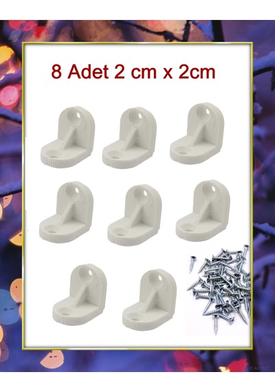 Beyaz Köşebent 2cm X 2 Cm 8 Adet