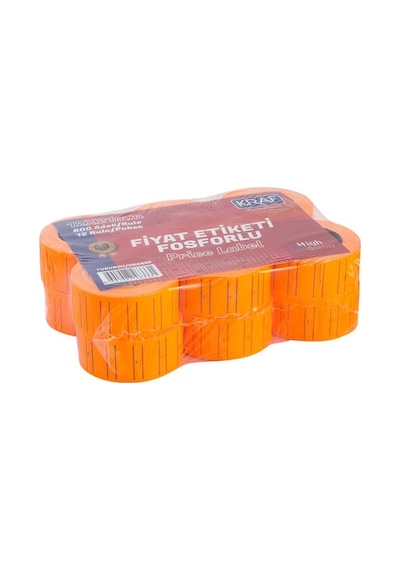 Kraf Motex Fiyat Etiketi Fosforlu Turuncu 12 X 21Mm