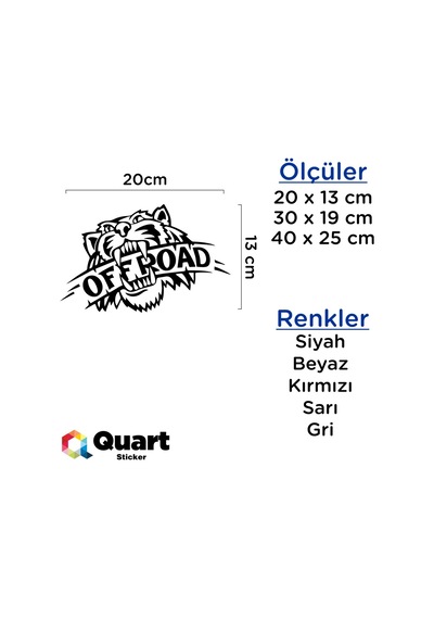 Off Road Kaplan Oto Sticker Araba Sticker