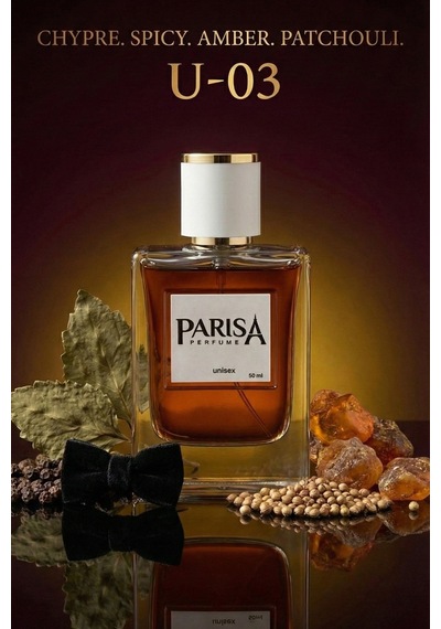 U-03 Tuxedo Edp 50 Ml - Amber & Paçuli Notalı Şık Baharatlı Şipre Unisex Parfüm Prsu03 Baharatlı