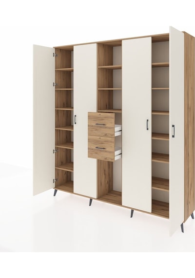 Hyperion Dolap 15 Raflı 2 Çekmeceli 4 Kapaklı 220x44x243 Çam-aytaşı/çam Aytası/atlas Çam Hyperion Dolap 15 Raflı 2 Çekmeceli 4 Kapaklı 220x44x243 Çam-aytaşı/çam Aytası/atlas Çam