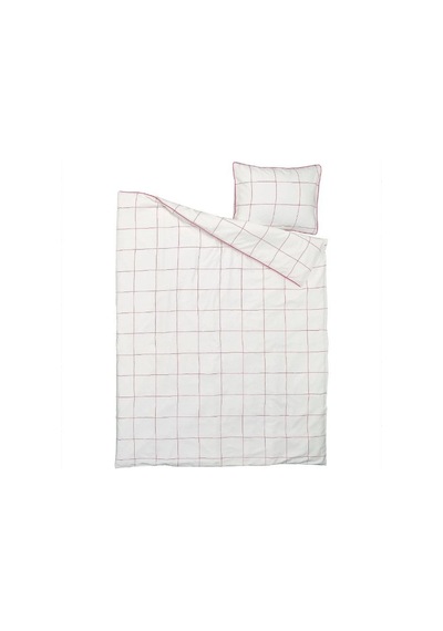 Ikea Bredvecklare Tek Kişilik Nevresim Takımı 150 X 200 Cm Beyaz - Pembe