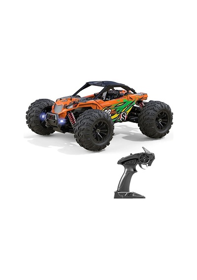 Uzaktan Kumandalı Araba Full Fonksiyon Işıklı Drift 4x4 36km Hız Yapan Jip Off Road Aracı Siyah - Turuncu