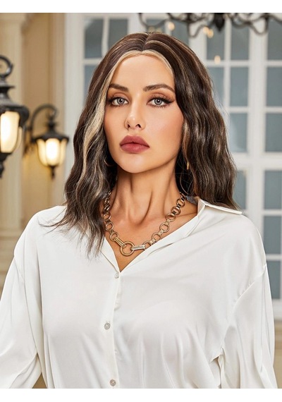 Kahverengi / Balköpüğü Röfleli Küt Tül Peruk