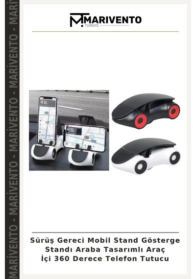 Sürüş Gereci Mobil Stand Gösterge Standı Araba Tasarımlı Araç İçi 360 Derece Telefon Tutucu Diğer