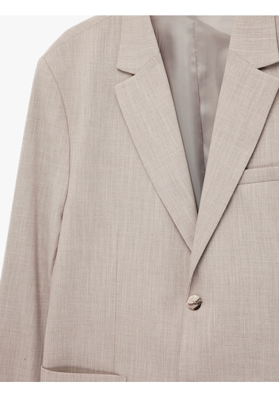 Koton Uzun Kollu Viskon Karışımlı Cepli Düğmeli Mono Yaka Slim Fit Blazer Ceket Vizon 6sam50006nw Koton Uzun Kollu Viskon Karışımlı Cepli Düğmeli Mono Yaka Slim Fit Blazer Ceket Vizon 6sam50006nw