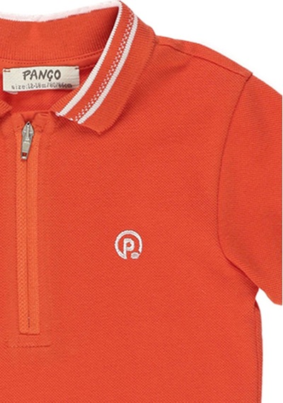 Erkek Bebek Oranj Polo Yaka Tişört Çok Renkli