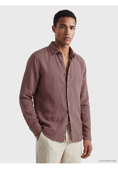 Lcw Vision Mürdüm Regular Fit %100 Keten Erkek Gömlek