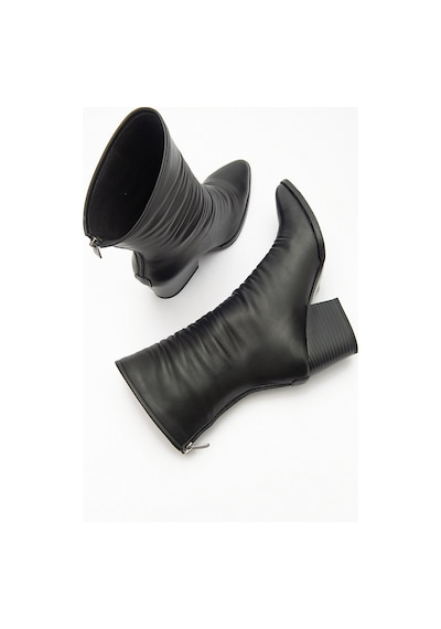 Luvishoes Luvi Shoes Laval Siyah Cilt Kadın Bot Sıyah Cılt