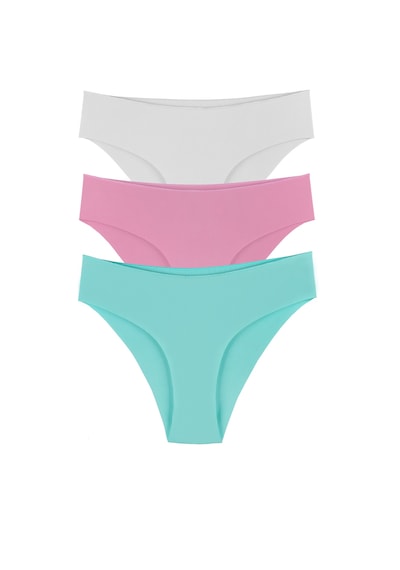 Sensu Kadın Bikini Lazer Kesim 3'lü Külot Set - Kts2049 Renkli