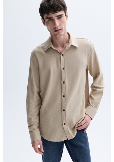 Mudo Erkek Erkek Bej Rengi Regular Fit Uzun Kollu Gömlek 1264144