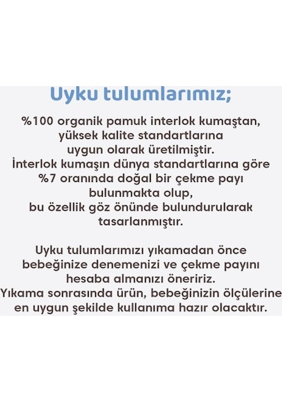 Kitikate Organik Animals Uyku Tulumu Natural Açık Bej