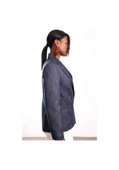 5in1Canpolat Lacivert Cepli Blazer Ceket 5505