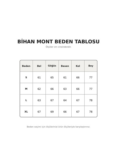 Bihan Store Erkek Dik Yaka Fermuarlı Mevsimlik Mont Staf 07-taş