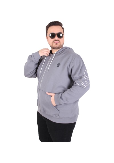 Moc Grande Mocgrande Büyük Beden Kapüşonlu Fermuarlı Sweat Double Face Ossi 25705 Fume Fume Moc Grande Mocgrande Büyük Beden Kapüşonlu Fermuarlı Sweat Double Face Ossi 25705 Fume Fume