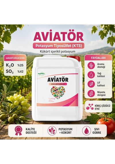 Aviatör Potasyum Tiyosülfat Kts Gübre 20 Litre 20 KG