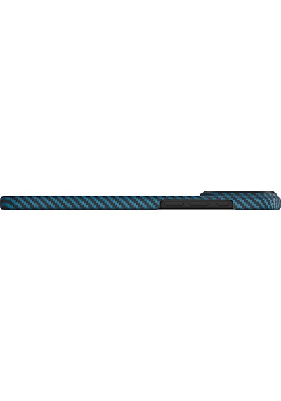 Apple Uyumlu iPhone 17 Pro Max Kılıf M-safeli Kamera Kontrol Butonlu Aramid Fiber Pitaka Ultra-slim Siyah-mavi Siyah - Mavi