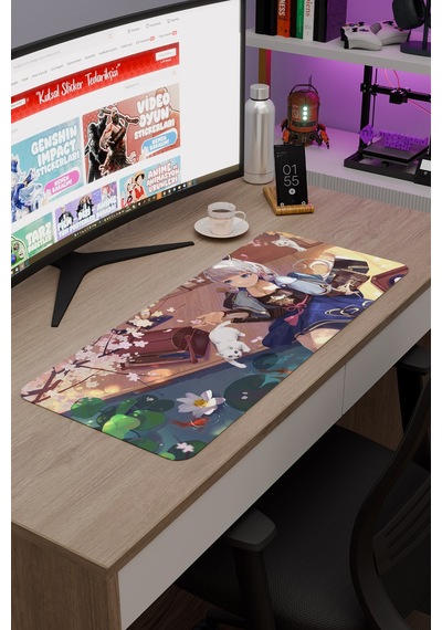 Ayaka Genshin Impact Anime Gacha V4 - 70x30 Xl Gaming Mouse Pad Fare Altlığı