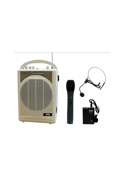 Fav Se-728-bt-usb Tek Kanal 1 El 1 Yaka+kafa Seçeneği 50 Watt Şarjlı Seyyar Anfi