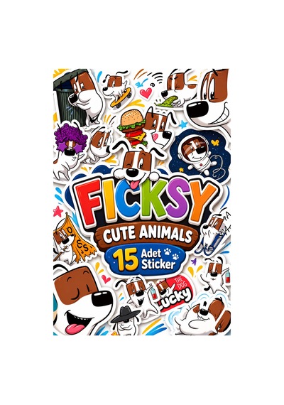 Sevimli Köpek Sticker Seti - 15 Adet Etiket Çıkartma Diğer