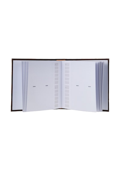 Lexroo Pioneer Familie Text Design Genäht Velourslederimitat Cover Foto Album, Braun