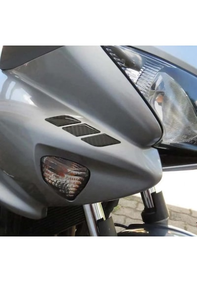 Araç Otomobil Motosiklet Bisiklet Karbon Siyah 6 Parça Çok Amaçlı 3d Sticker