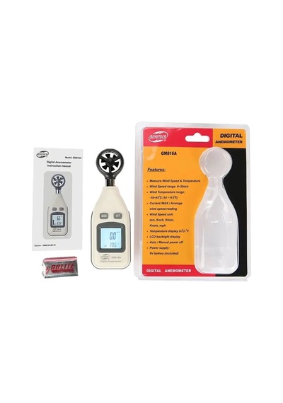 Benetech Gm816a Rüzgar Hızı Ve Sıcaklık Dijital Anemometre
