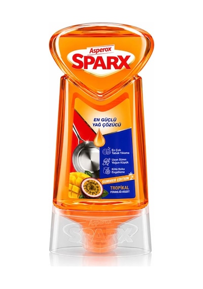 Asperox Sparx Tropikal Sıvı Bulaşık Deterjanı 650 Ml Güçlü Yağ Çözücü, Yoğun Köpük, Tropikal Ferahlık