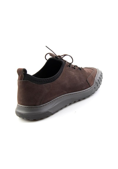 Bambi Kahve Nubuk Hakiki Deri Erkek Sneaker E01076378501