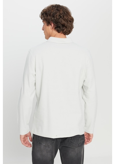 AC&Co / Altınyıldız Classics Erkek Grı %100 Pamuk Slim Fit Dar Kesim Polo Yaka Jakarlı Triko Tişört Gri