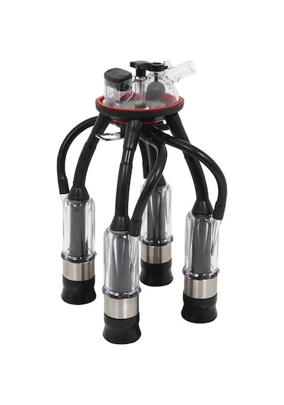 Melasty Süt Sağma Makinesi 240 Cc Sağım Demeti Özel Ölçü Şeffaf Kılıf / Kauçuk Memelik -2455
