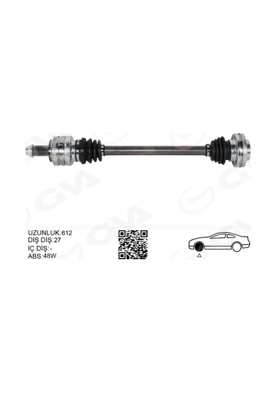 Gva Komple Aks Arka Sol Bmw E81 E82 E87 E90 E91 E92 E93 612mm Otom. Sanz. Gva 4499184 33217523959 33217547069 33217553561