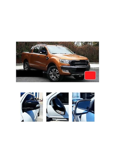 Ford Ranger T6 Batman Yarasa Ayna Kapağı Piano Black / 2016-2021