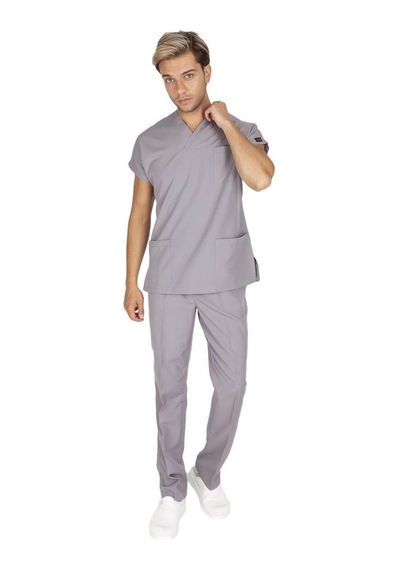 Erkek Doktor Hemşire Forması Scrubs Likralı Esnek Kumaş Hastane N (483469812)