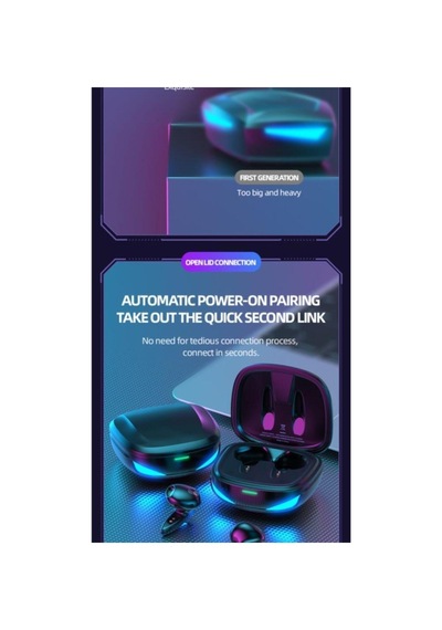 Kablosuz Oyuncu Kulaklığı Rgb Işıklı Çift Mikrofonlu 3 Modlu Bluetooth 5.0 G10