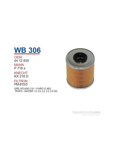 Wunder Opel Movano Y M Vivaro C 492 Mazot Filtresi Oem No: 4412830