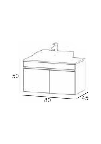 Denko Etna 80 Cm Mdf Kül Gri Banyo Dolabı Alt Modül, Lavabo Gri Denko Etna 80 Cm Mdf Kül Gri Banyo Dolabı Alt Modül, Lavabo Gri