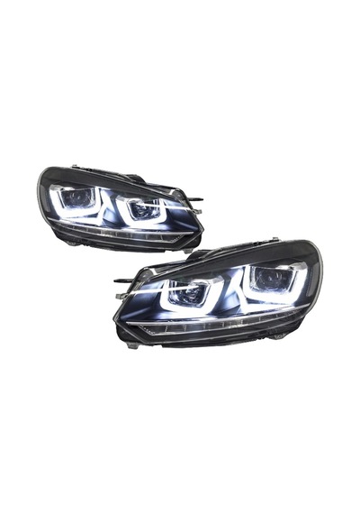 Autogp Vw Golf 6 Ön Far Lambası U Led Bi-xenon 2009 / 2013 Sm-agp-091122